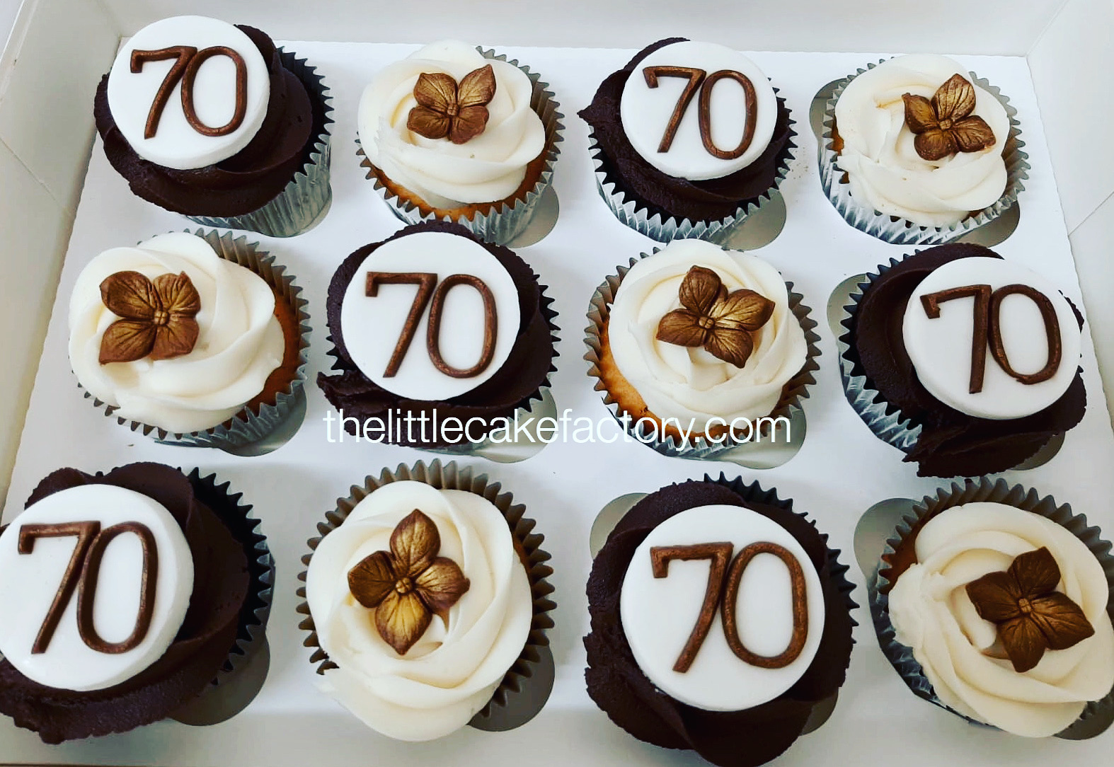golden 70th cupcakes Cake | CUPCAKES Cakes