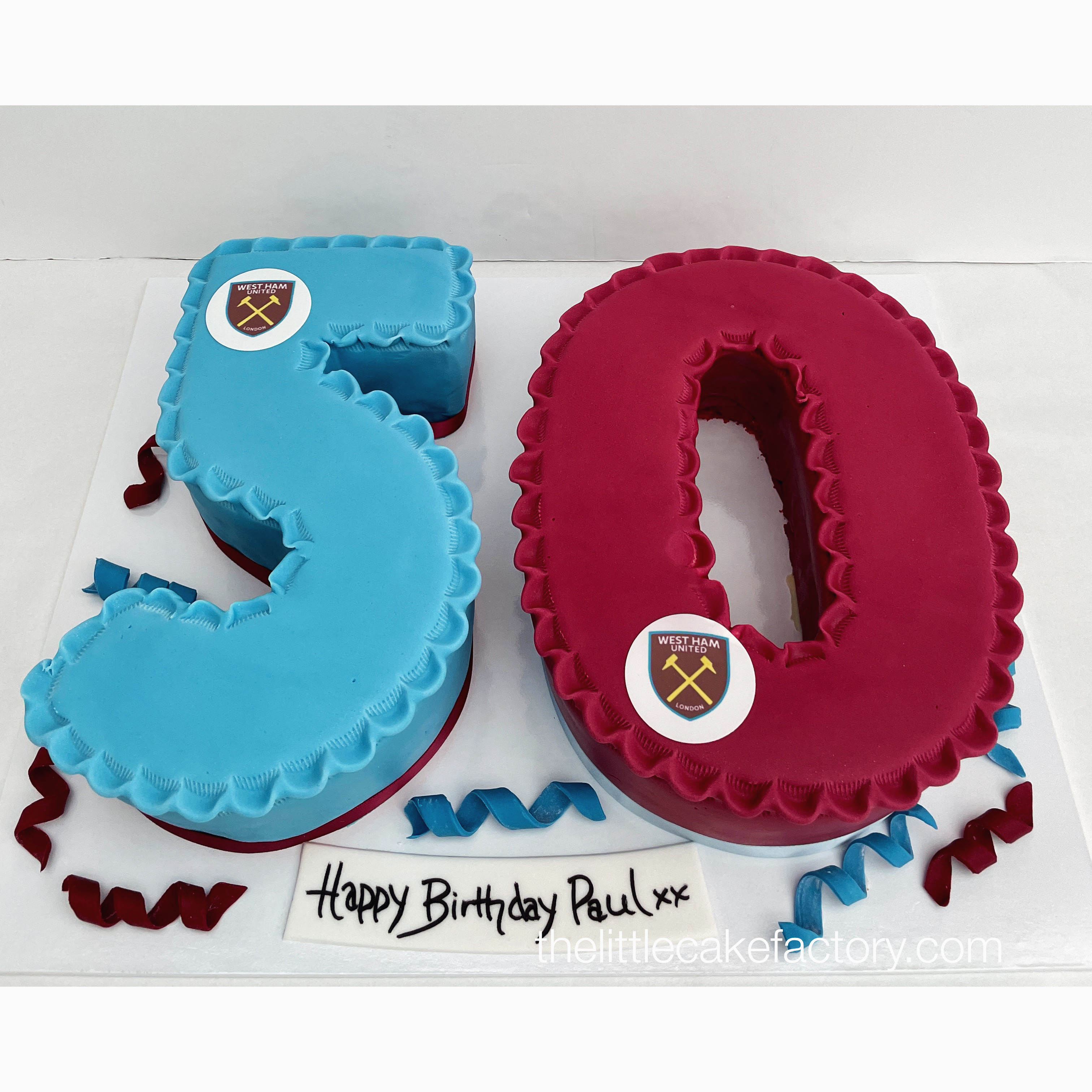 west ham number 50  Cake | Numbers Cakes