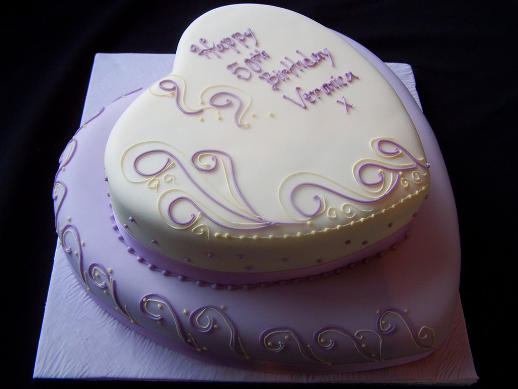 Lilac Heart Cake | Celebration Cakes