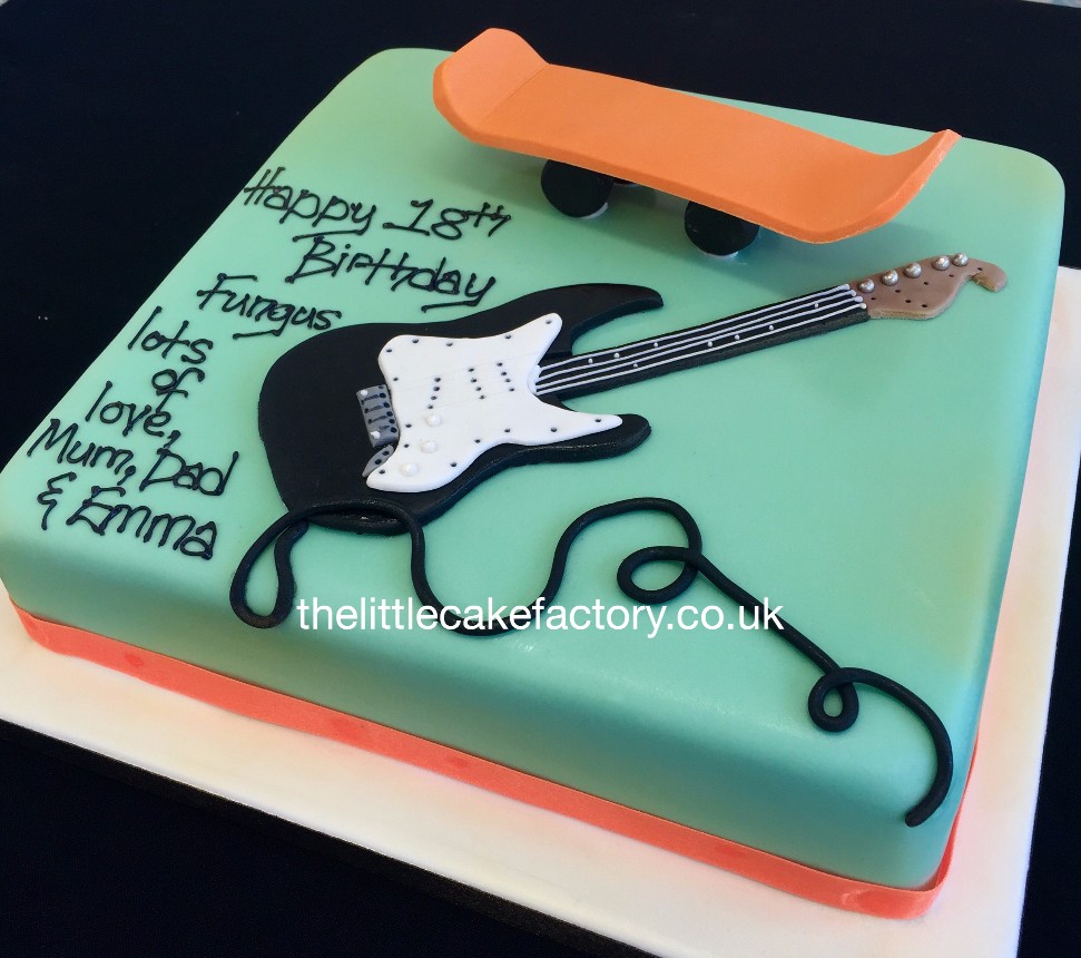 Skateboard/Electric Guitar Cake |  Cakes