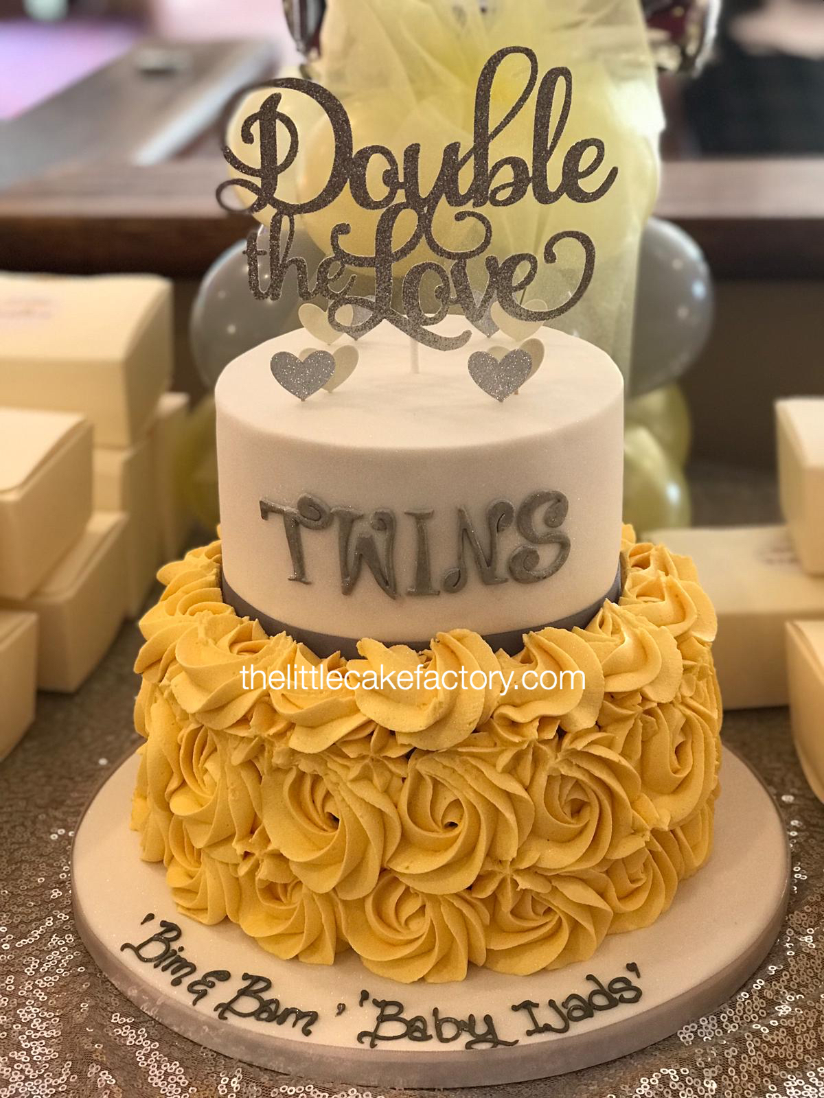 twins baby shower Cake | Celebration Cakes