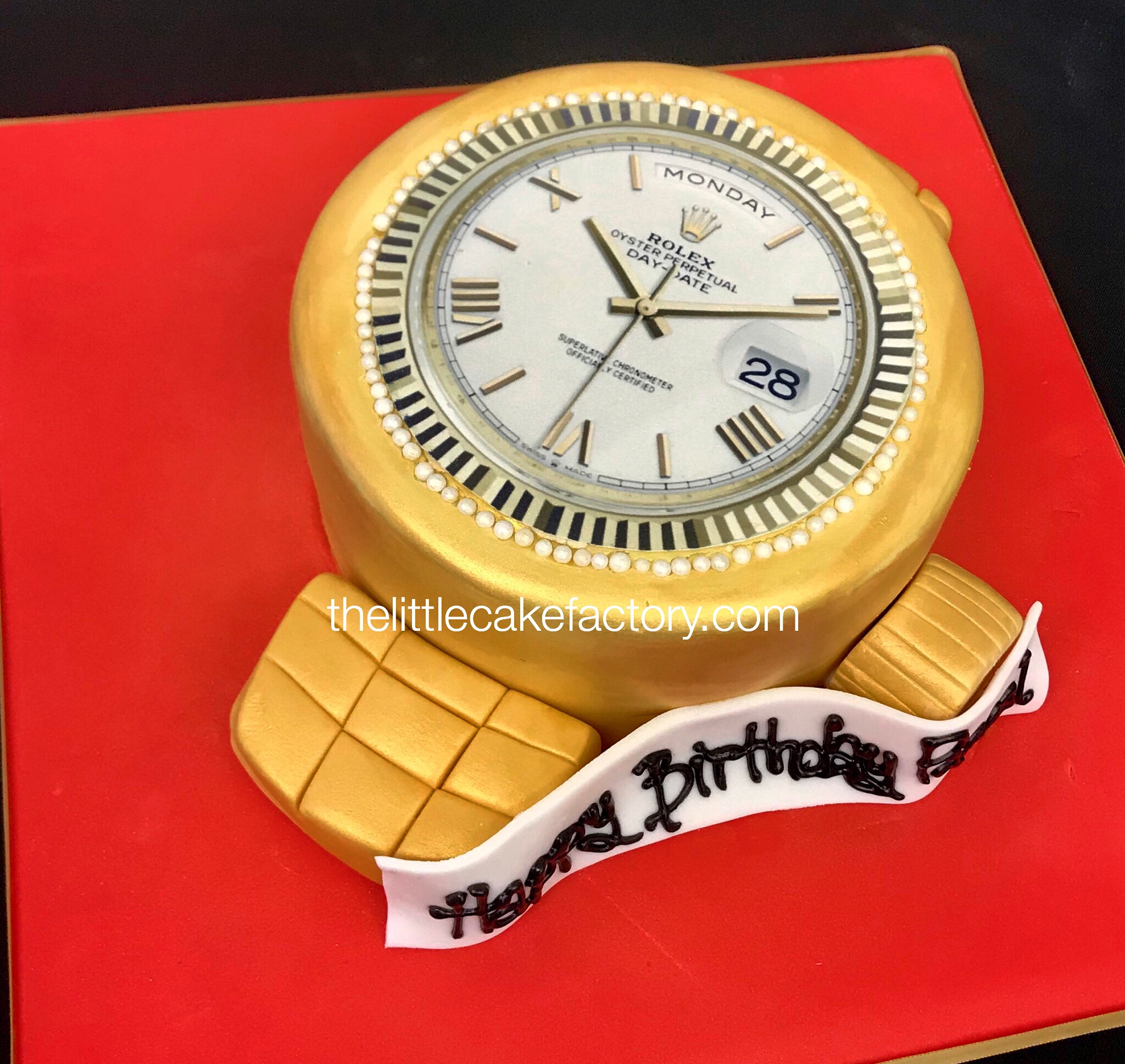 mini gold rolex cake Cake | Novelty Cakes