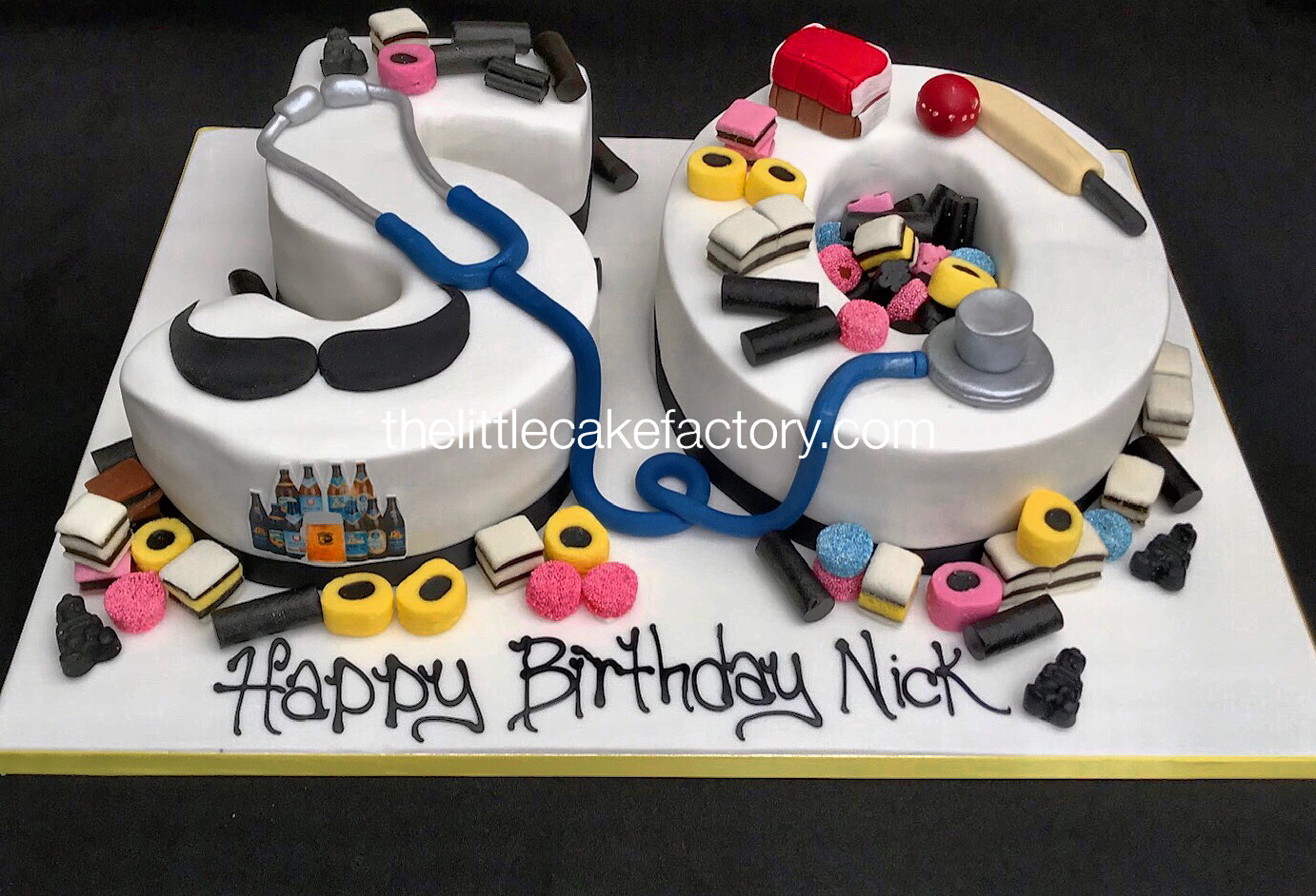 doctor 50th liquorice Cake | Numbers Cakes
