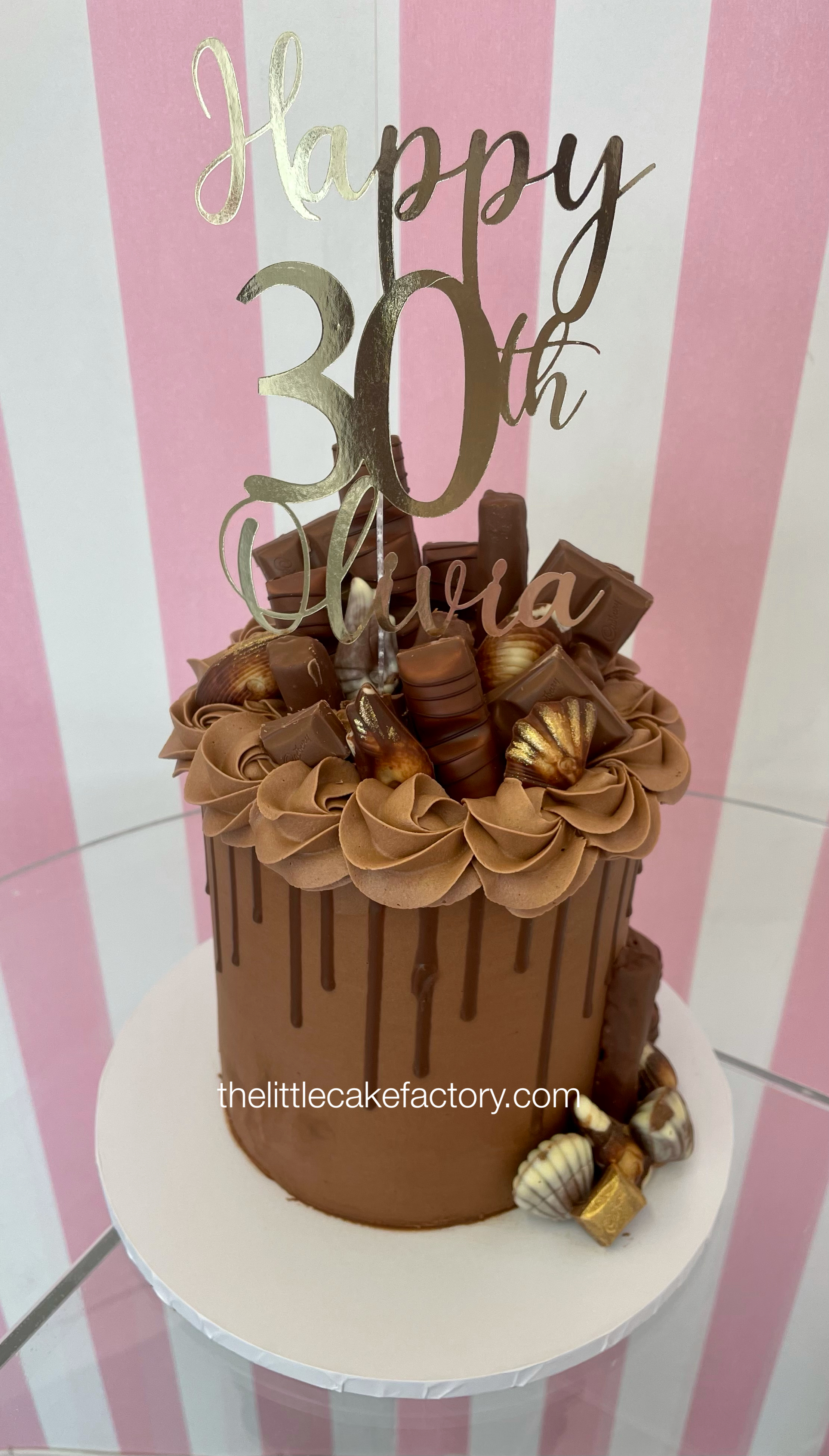 chocolate 30th drip cake Cake | Drip Cakes