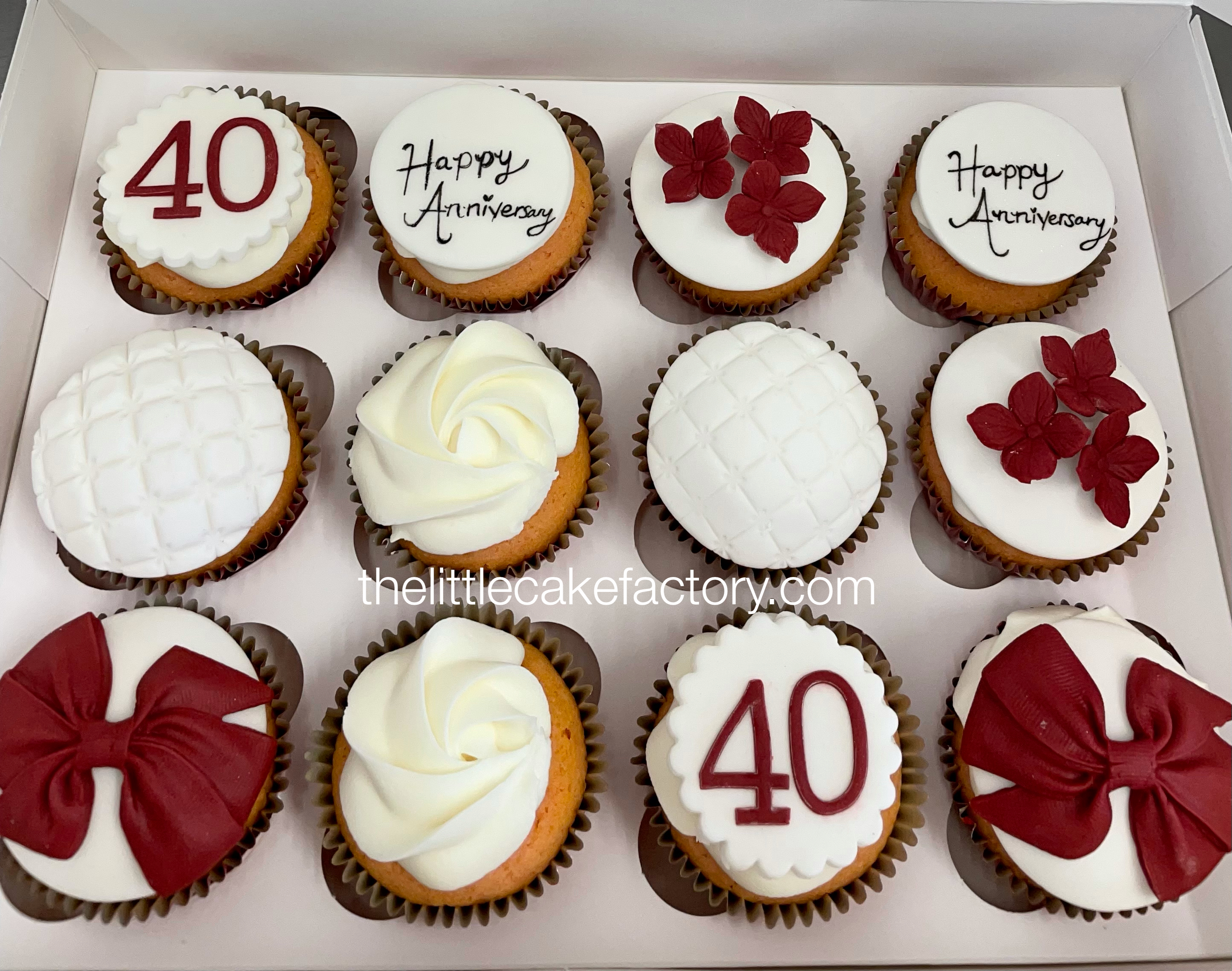 40th Anniversary cupcakes Cake | Cupcakes Cakes