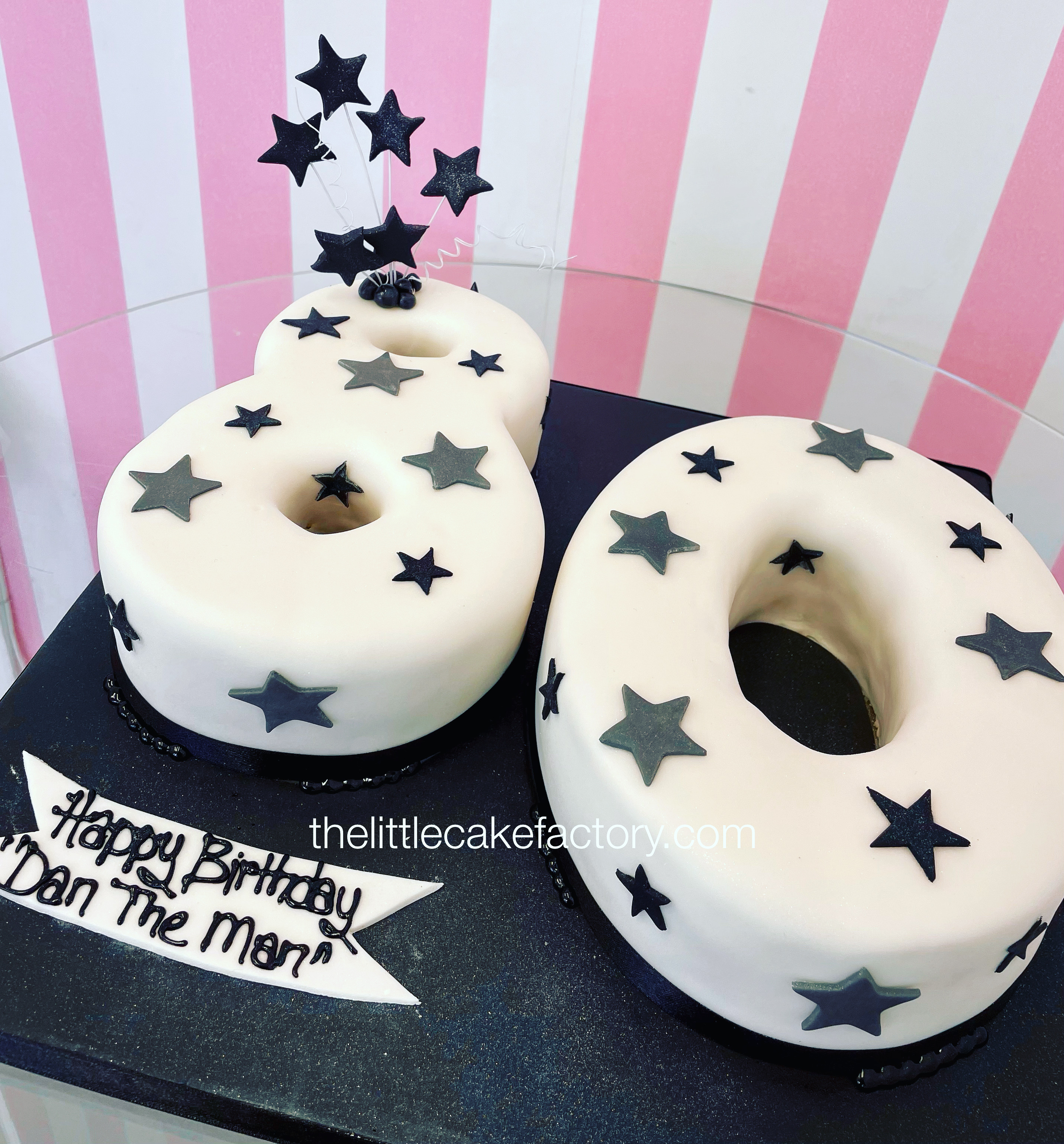 number 80 star cake Cake | Numbers Cakes