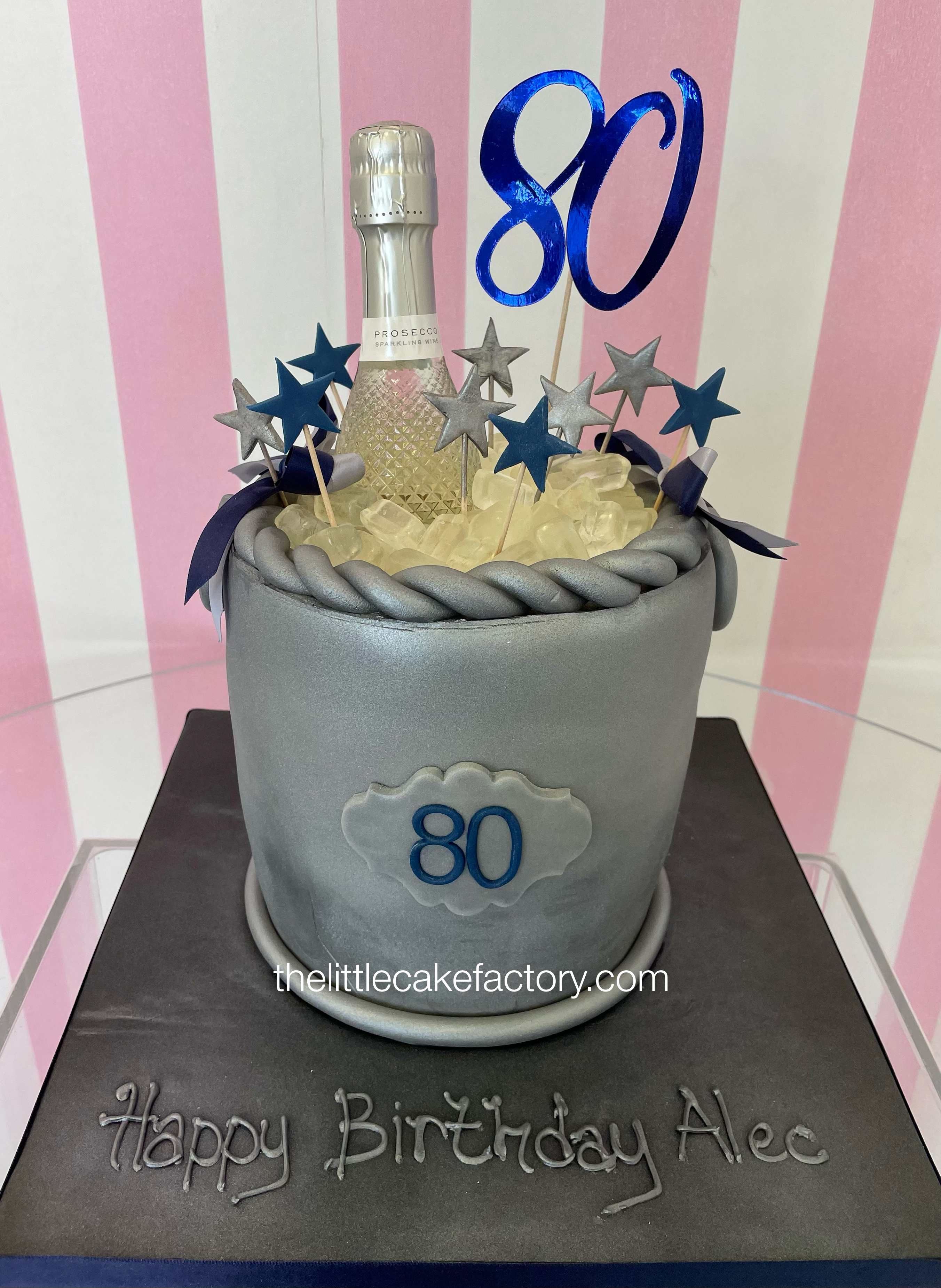 blue champagne bucket cake Cake | Celebration Cakes