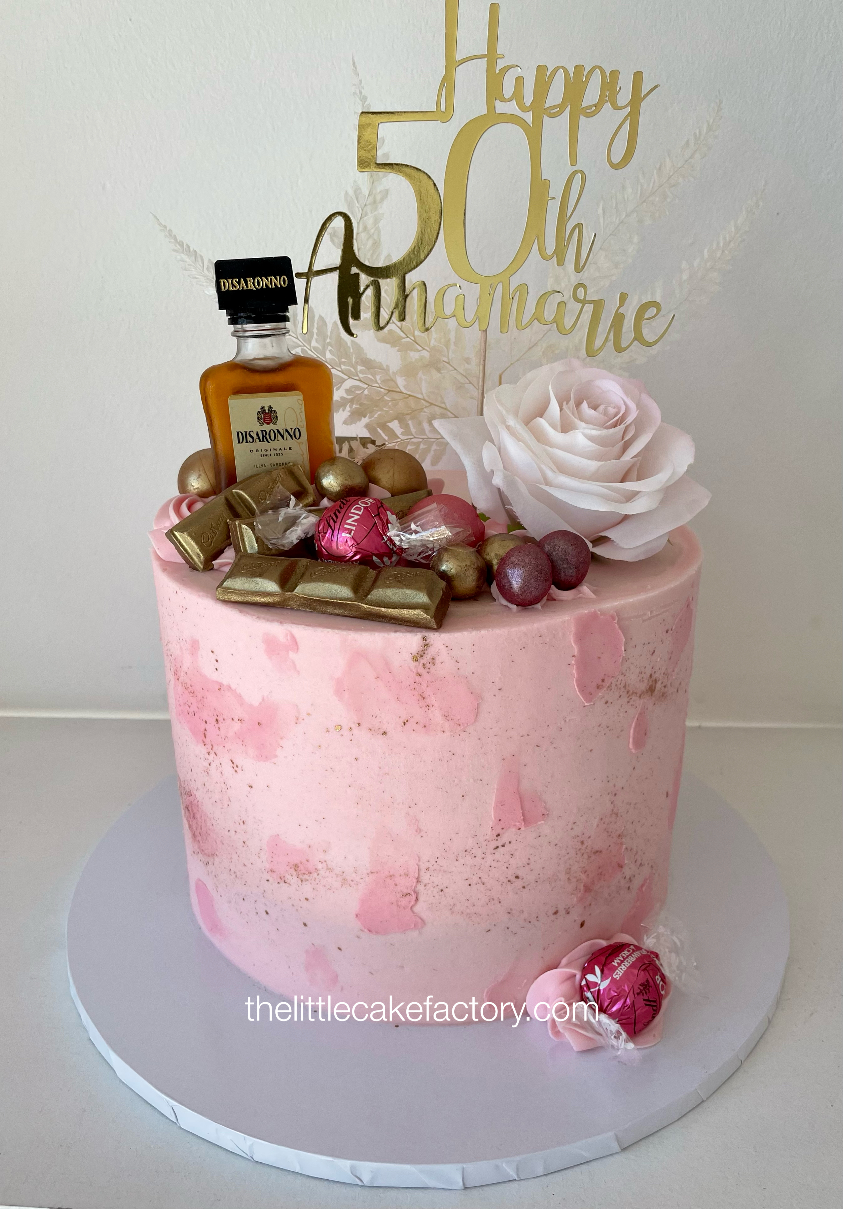 pink blush 50th Cake | Celebration Cakes