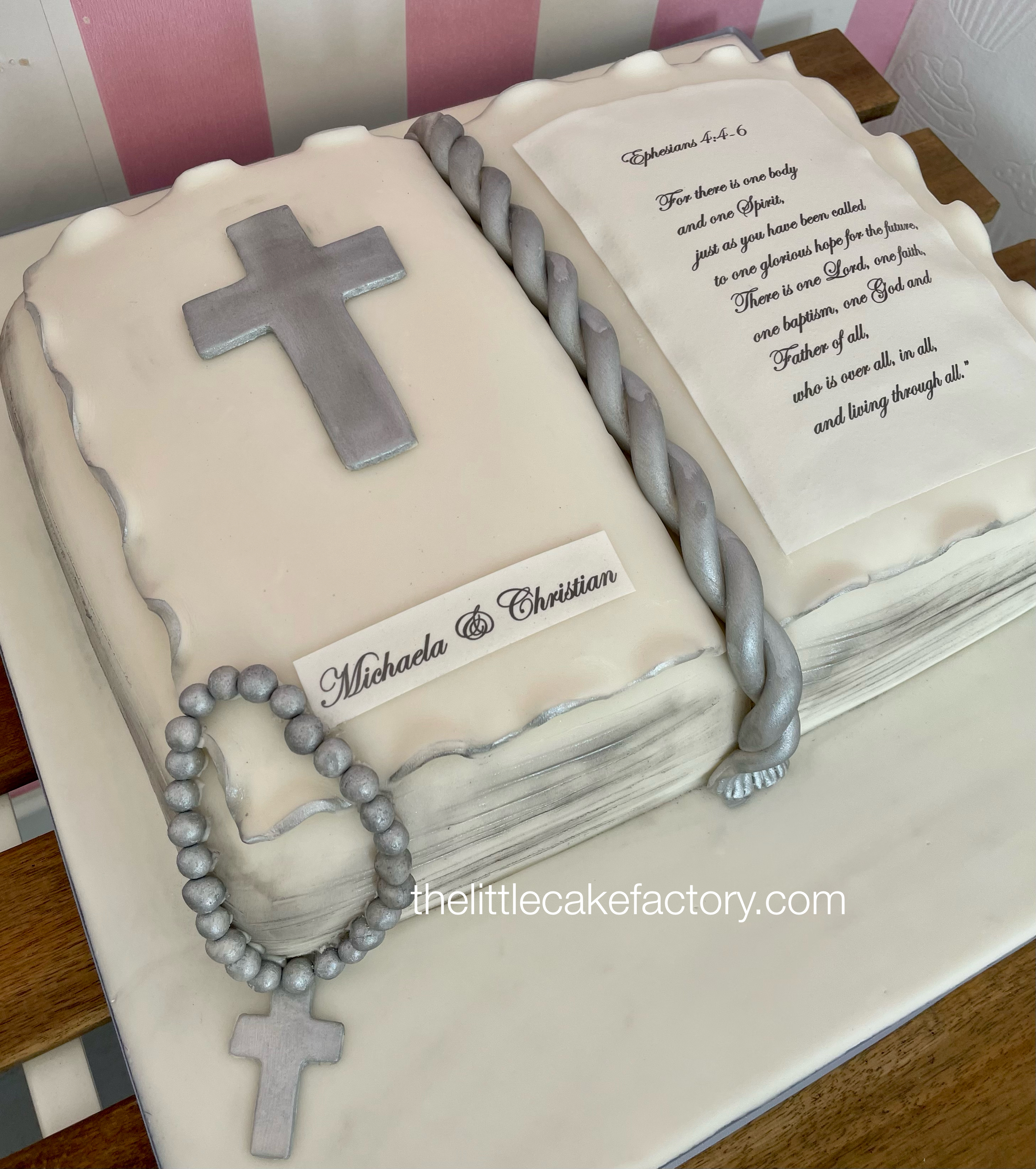 silver bible cake Cake | Religious Cakes