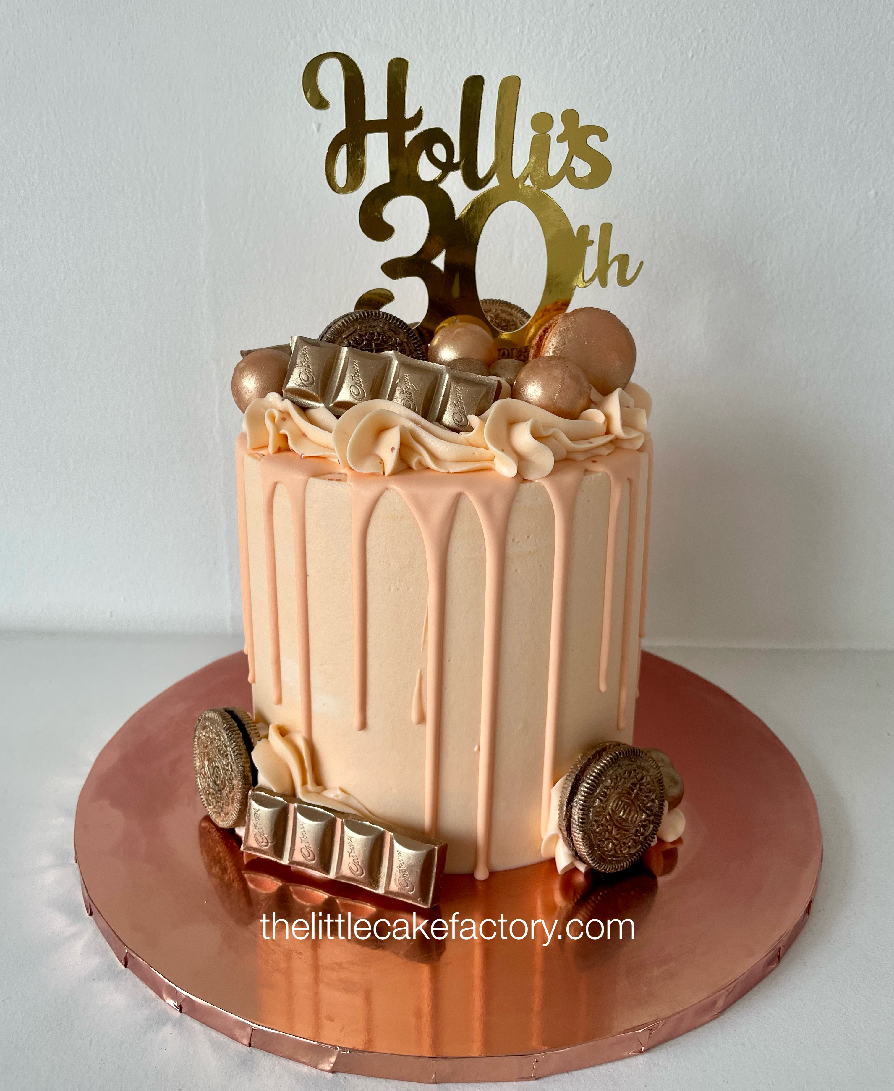 rose gold 30th drip cake Cake | Drip Cakes