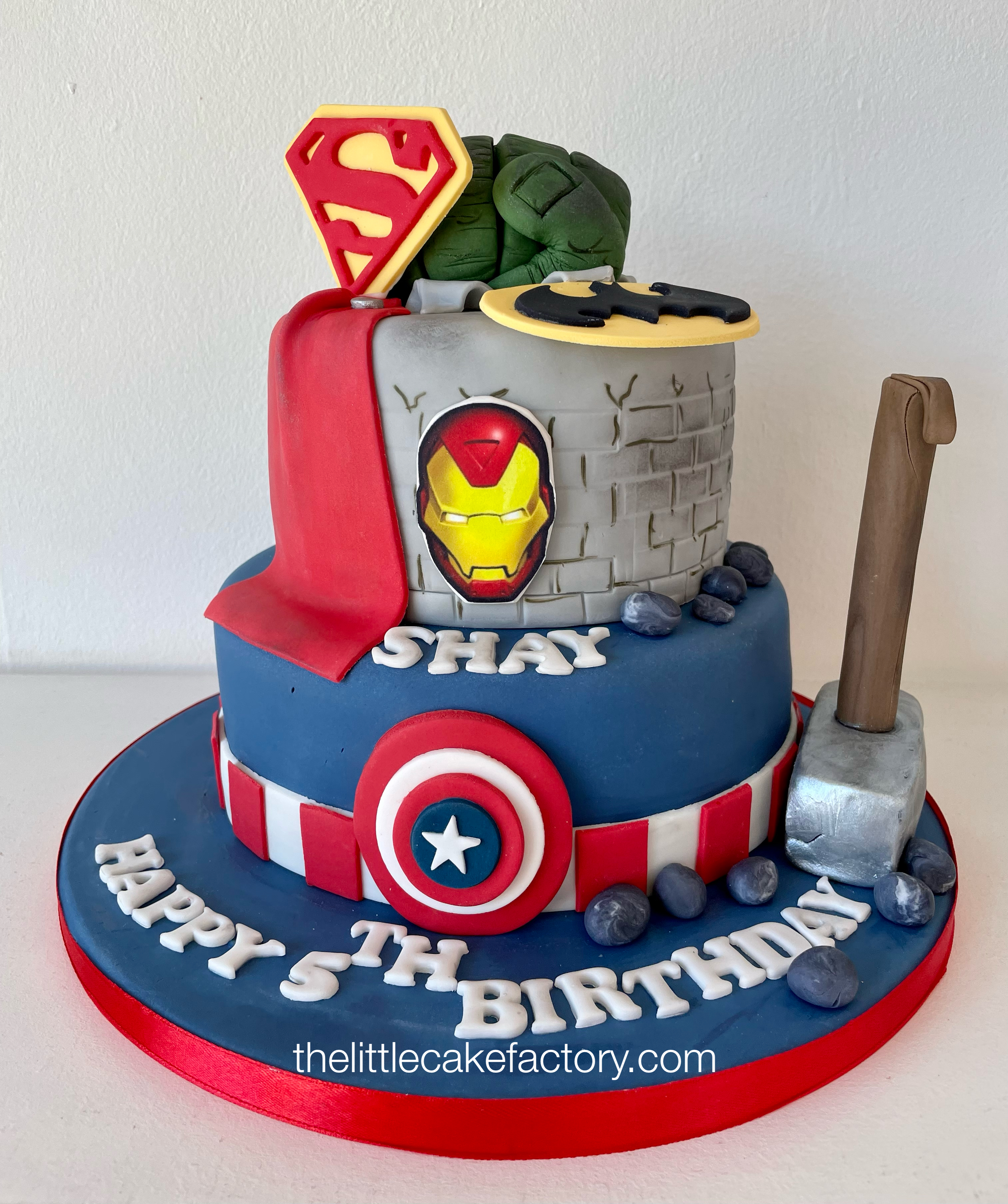 avengers 2 tier cake Cake | Children Cakes