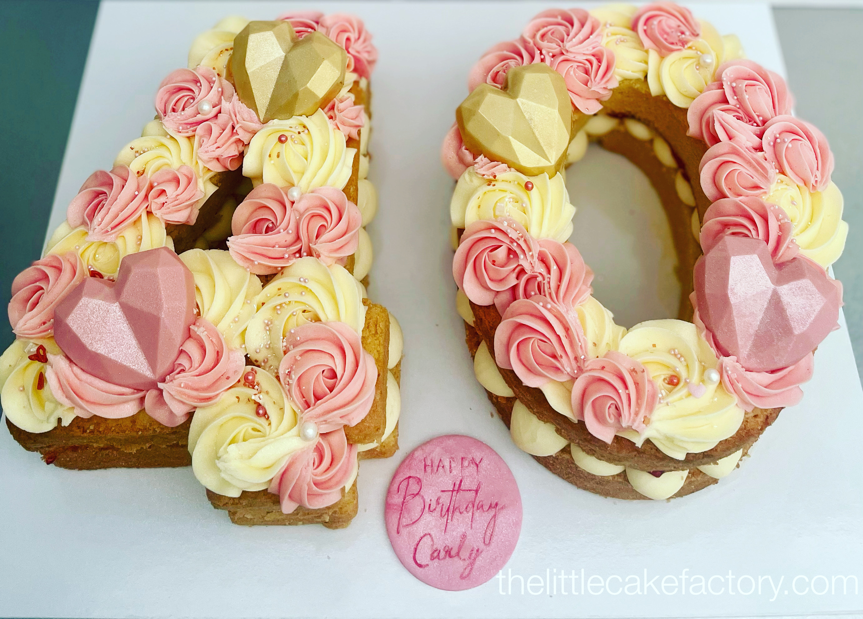 Pink Floral 40th Cake | Numbers Cakes
