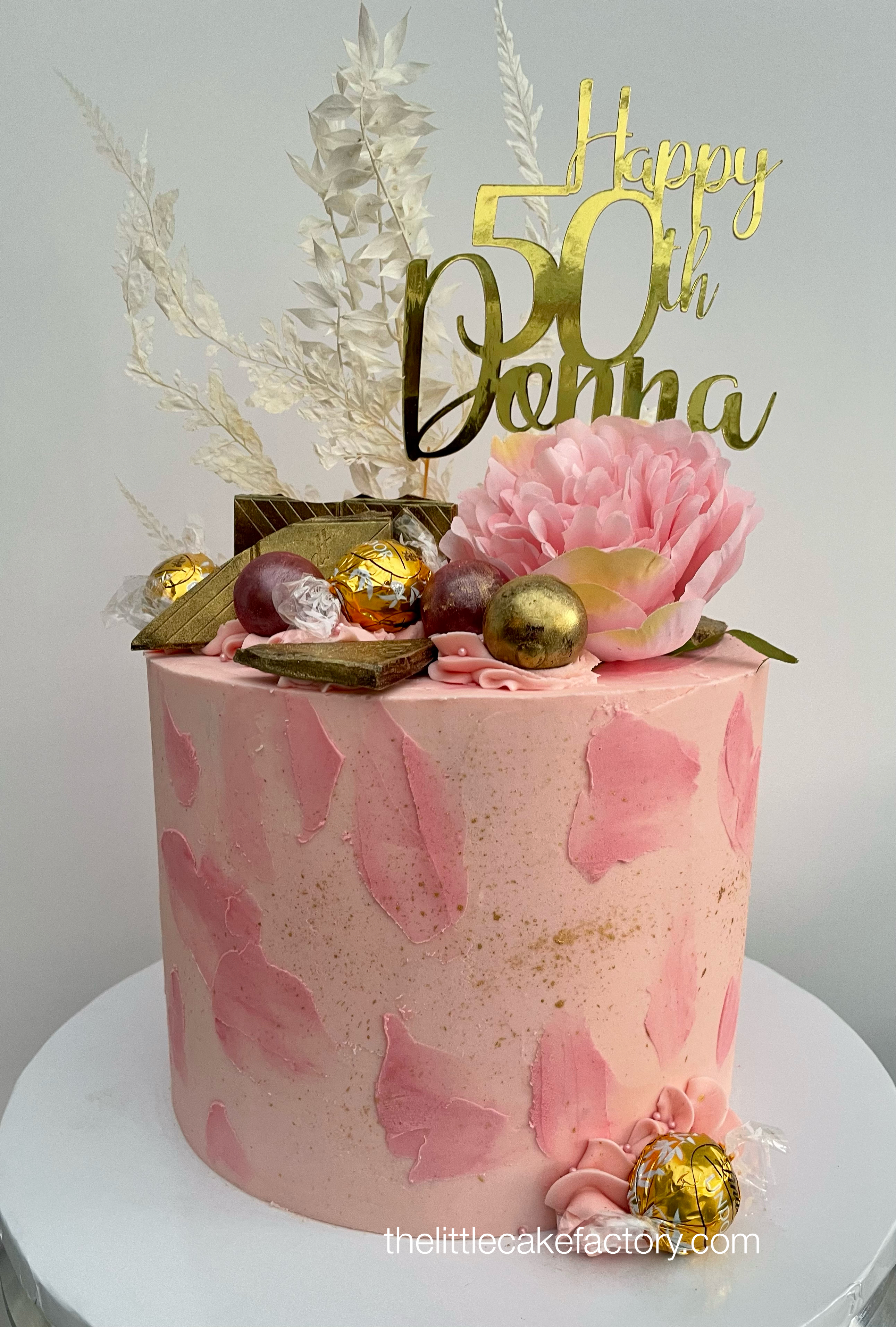 pink blush 50th Cake | Celebration Cakes