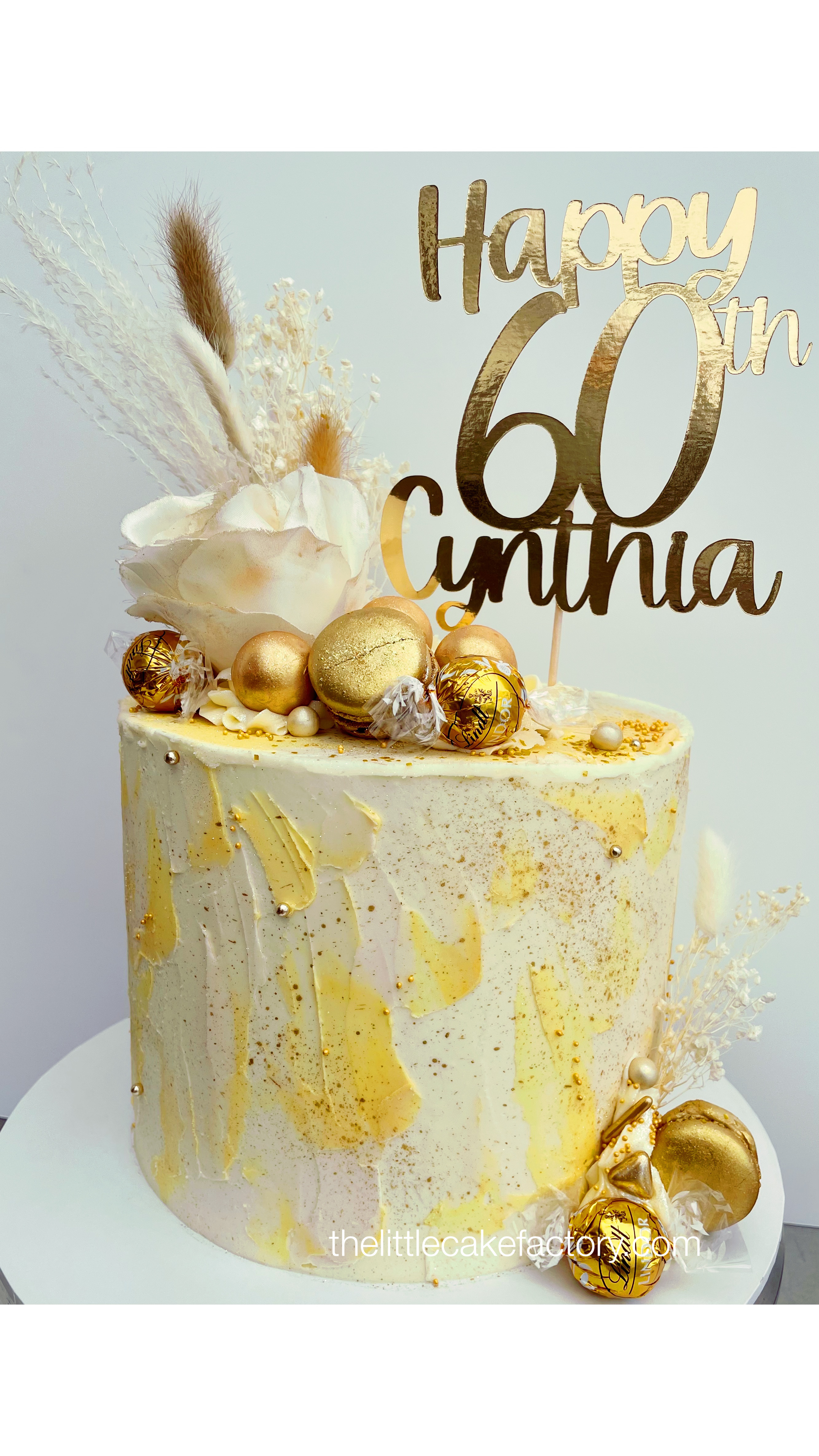 cream & gold  Cake | Celebration Cakes