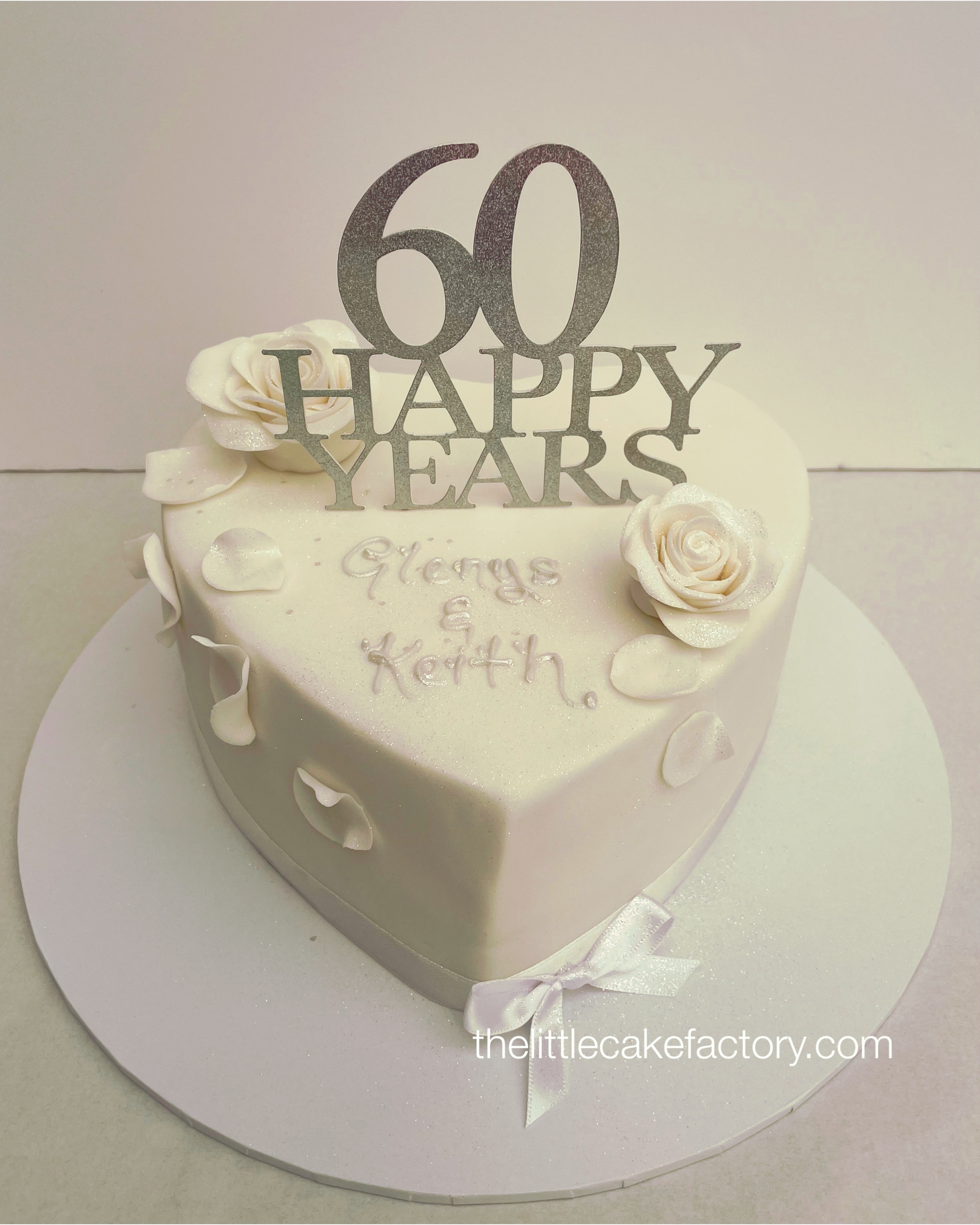 love heart diamond anniversary Cake | Celebration Cakes