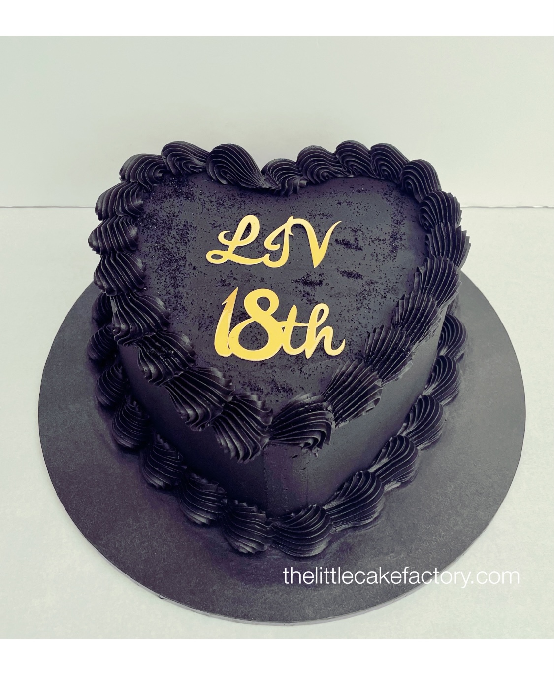 black vintage love heart cake Cake | Celebration Cakes
