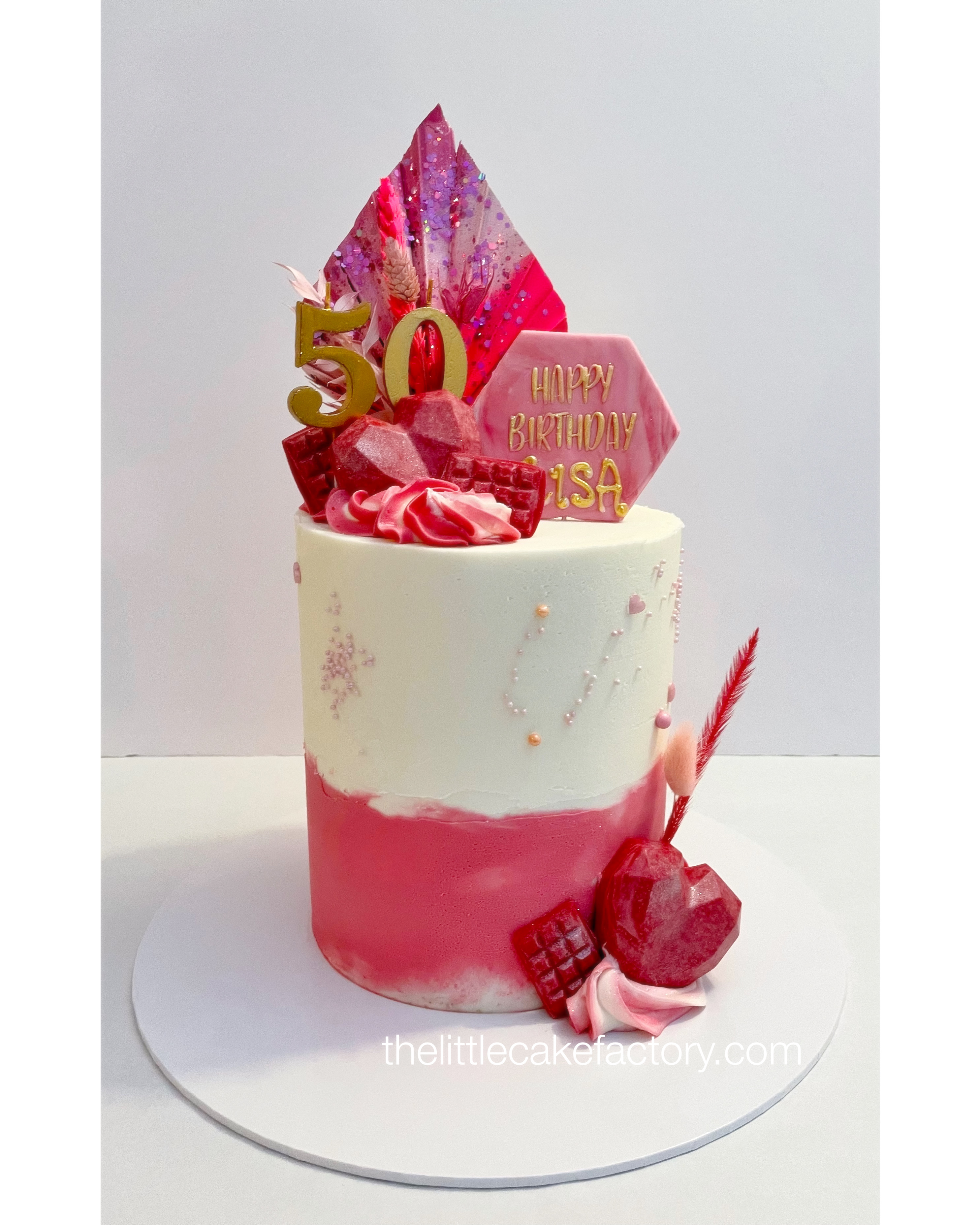 Hot Pink Palm Cake Cake | Celebration Cakes