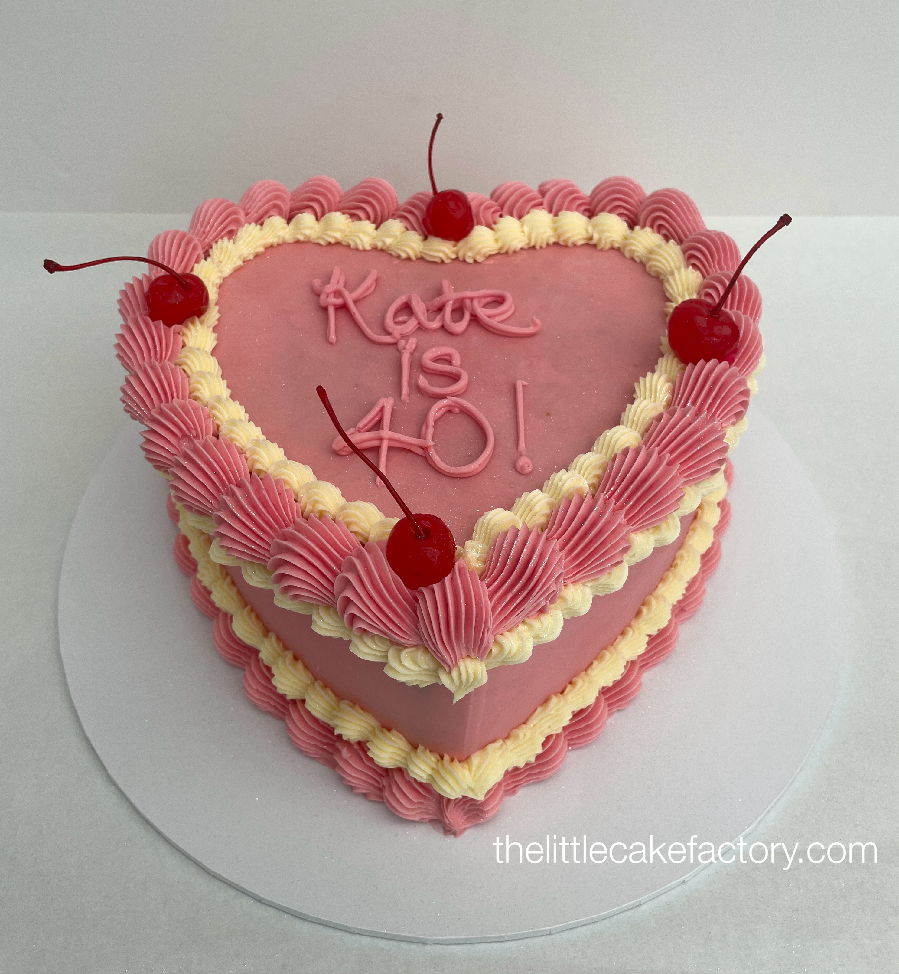 lambeth cherry heart cake Cake | Celebration Cakes