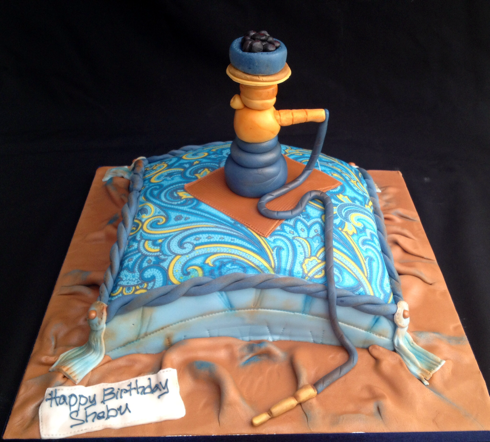 Blue Paisley Shisha Cake |  Cakes