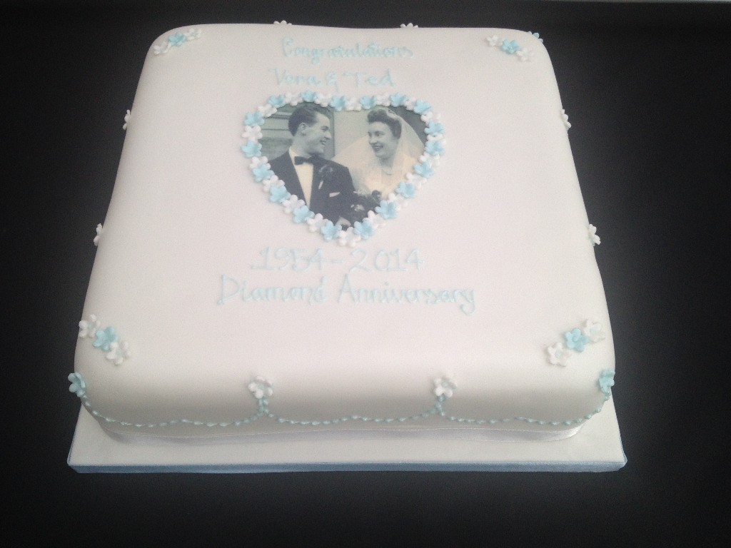 60th Diamond Anniversary Cake |  Cakes