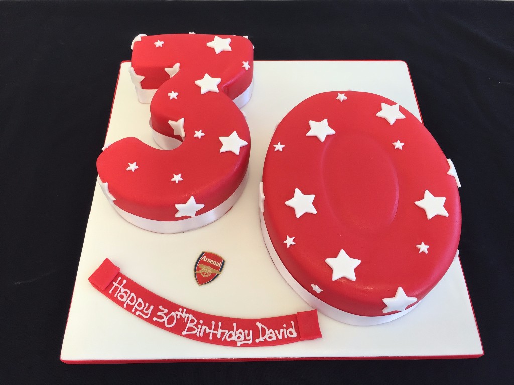 Arsenal 30 Cake |  Cakes