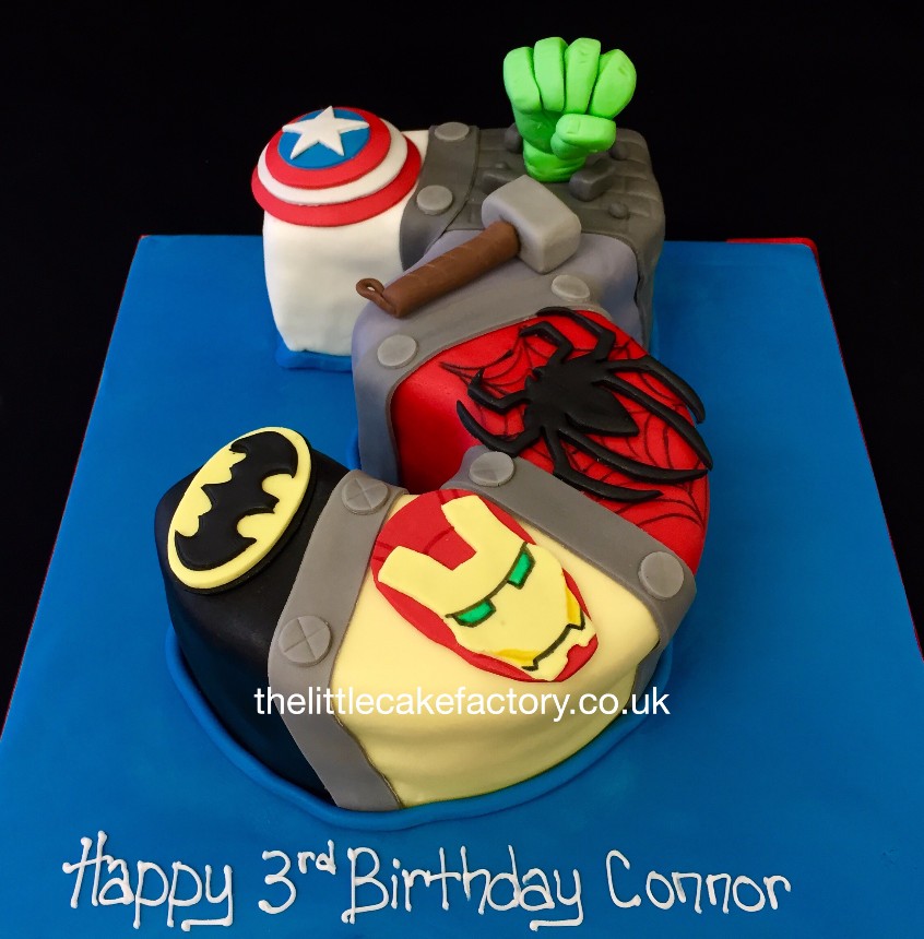 superhero number 3 cake Cake |  Cakes