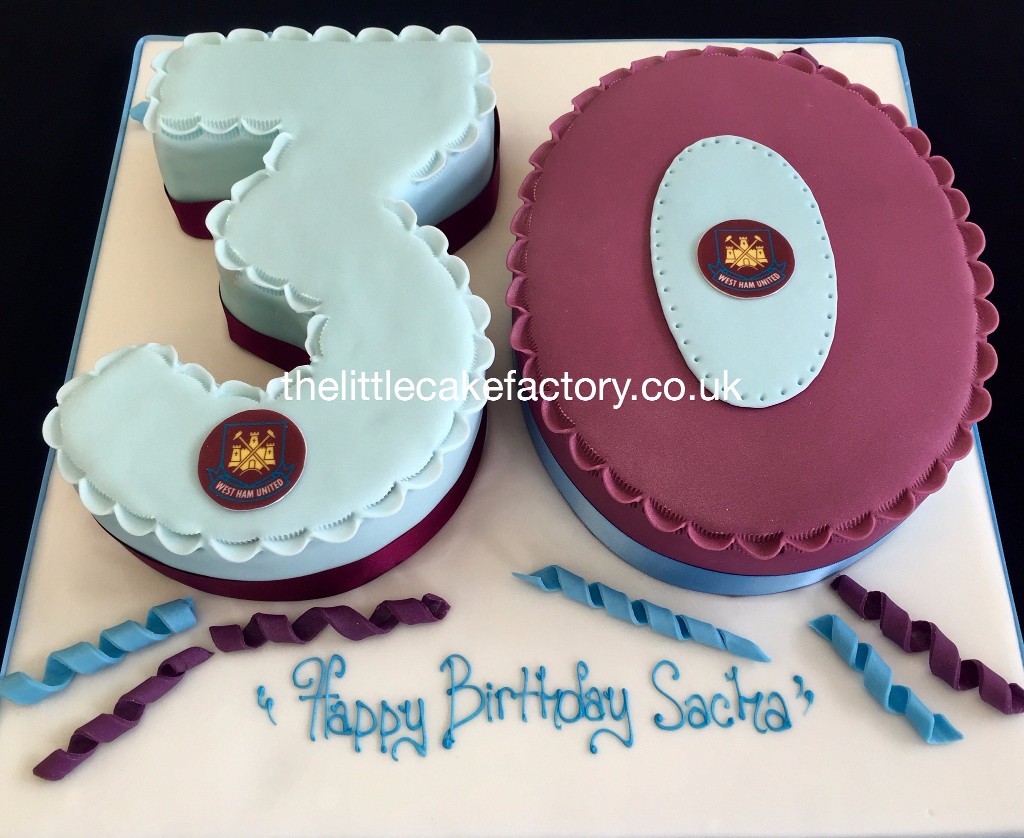 West Ham 30 Cake |  Cakes