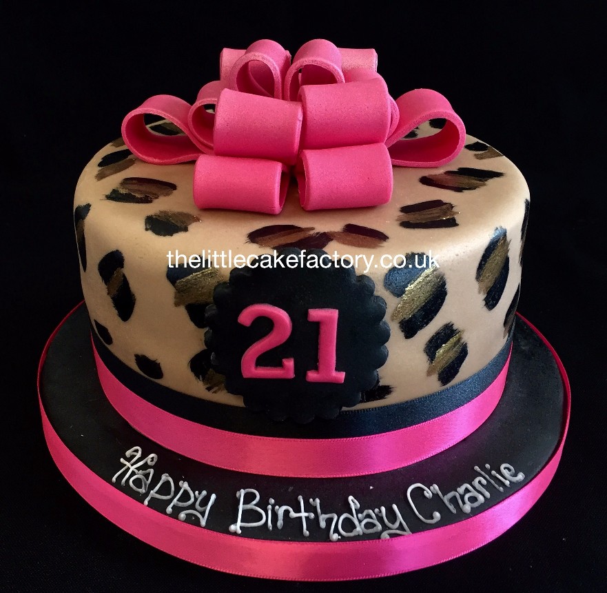 Leopard Print 21st Cake |  Cakes