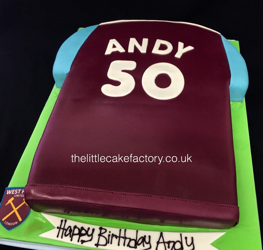 West Ham 50th shirt Cake |  Cakes